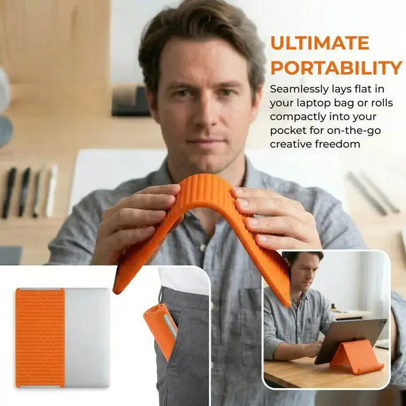 Laptop Tablet Accessories - Penyangga Ponsel Lipat Silikon, Penyangga Tablet