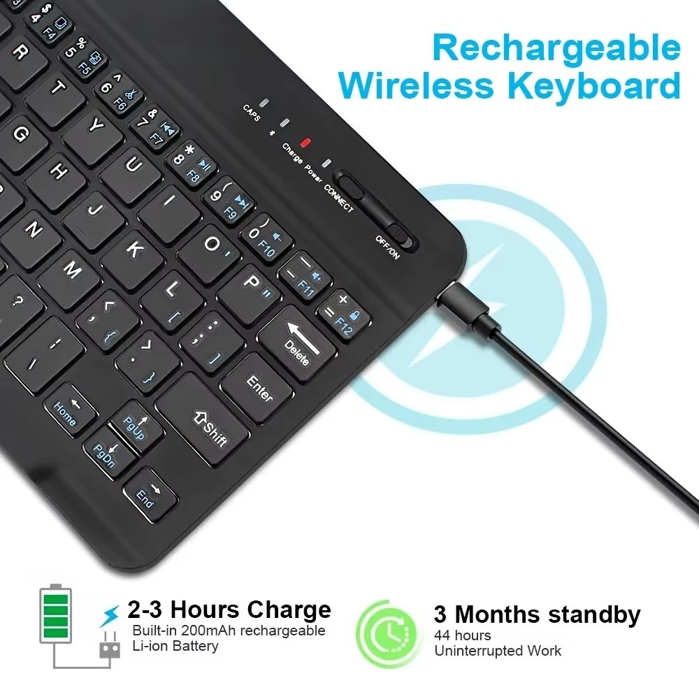 Doogee Tablet Accessories - Keyboard Bahasa Inggris Nirkabel Bluetooth 7/10