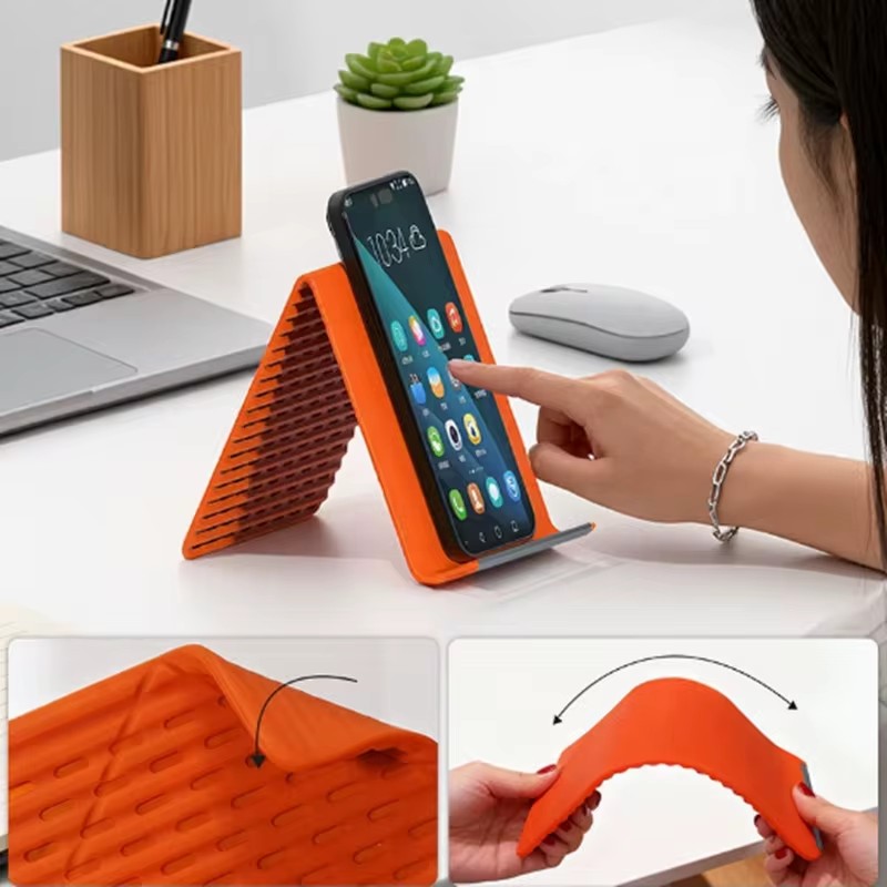 Laptop Tablet Accessories - Penyangga Ponsel Silikon Lipat Fleksibel Portabel,