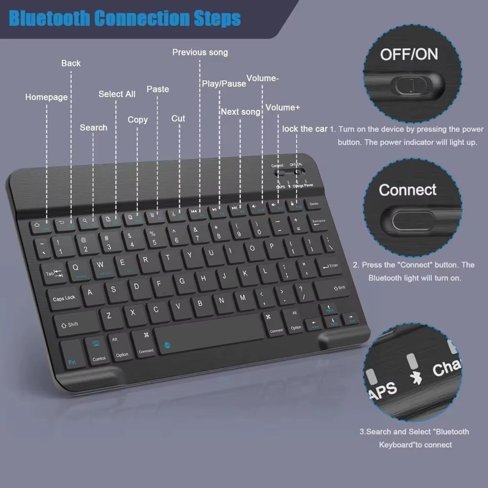Keyboard Bahasa Inggris Nirkab - Doogee Tablet Accessories ulasan dan harga