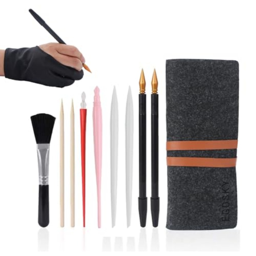 Alat Seni Lukis Gores, 11 Buah - Drawing Glove Artist ulasan dan harga