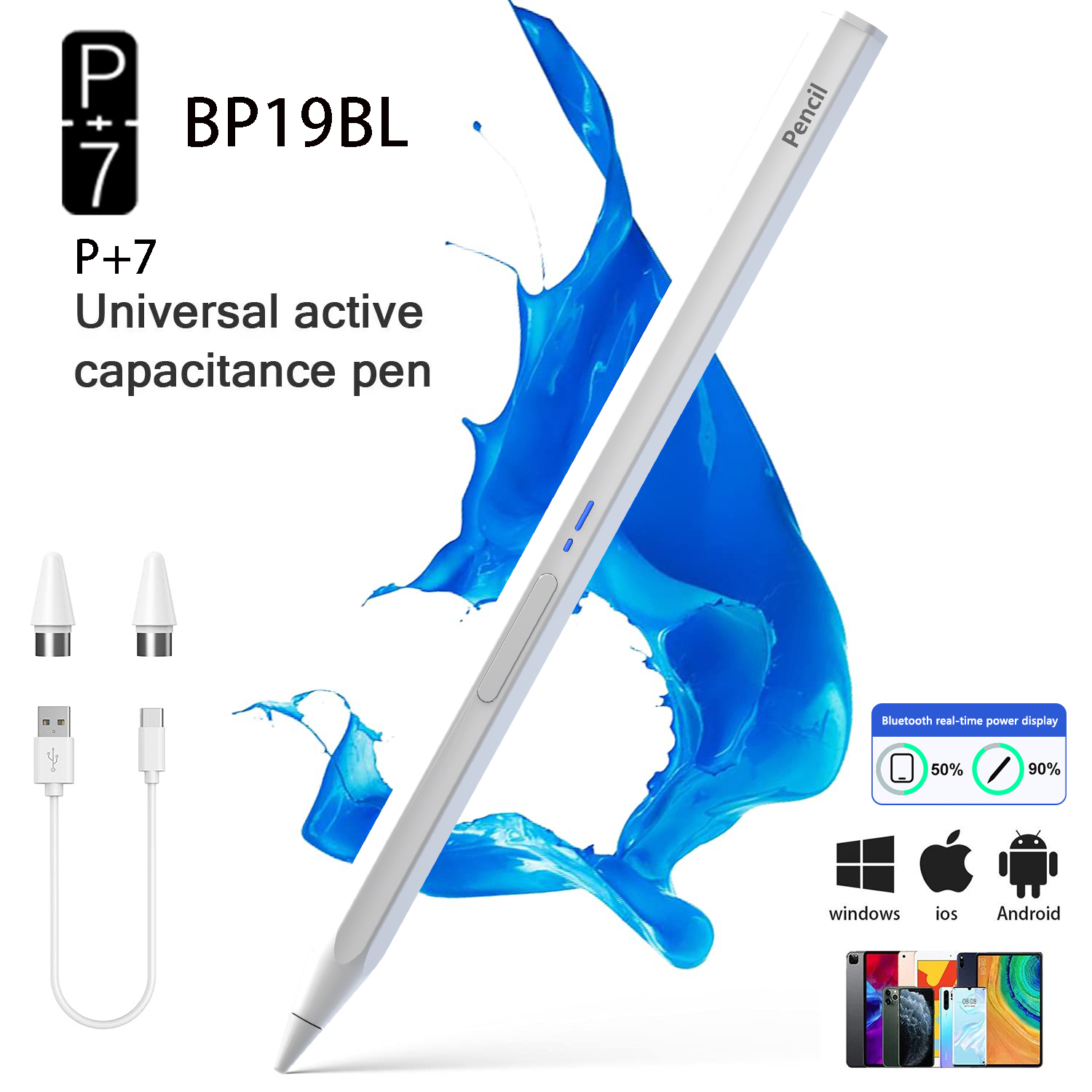 P+7 Universal Hexagonal Stylus - Drawing Tablet Pen Accessories ulasan dan harga