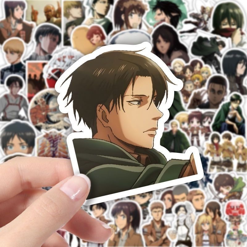 60 Buah Stiker Anime Attack On - Useful Tablet Accessories ulasan dan harga