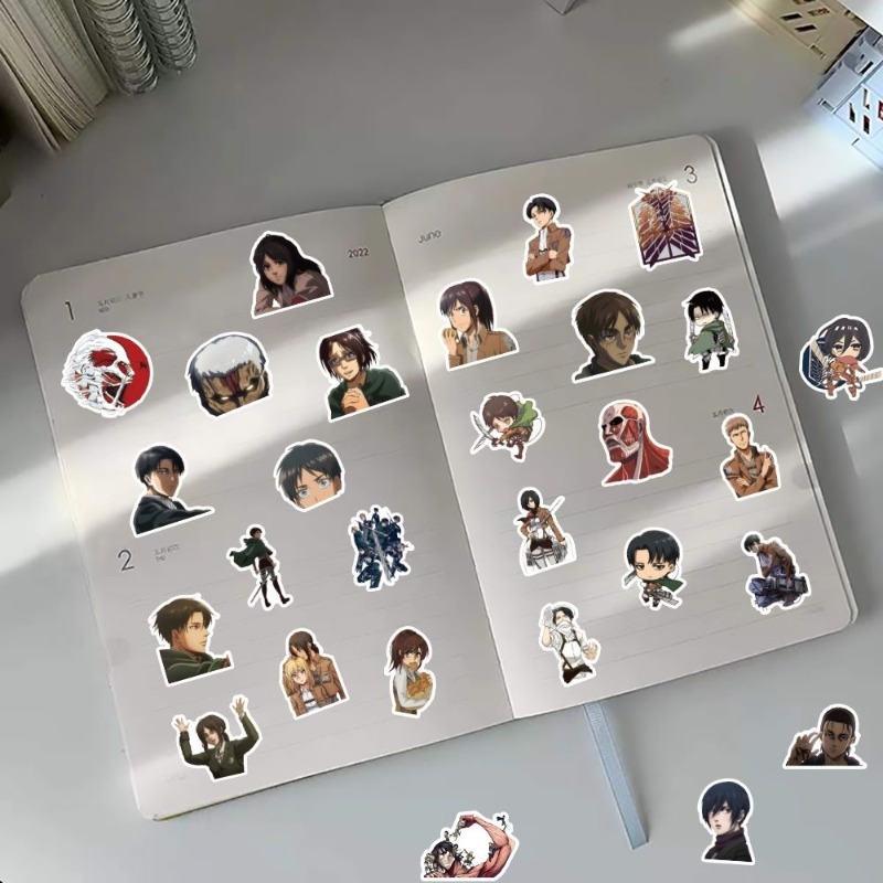 60 Buah Stiker Anime Attack On - Useful Tablet Accessories ulasan dan harga