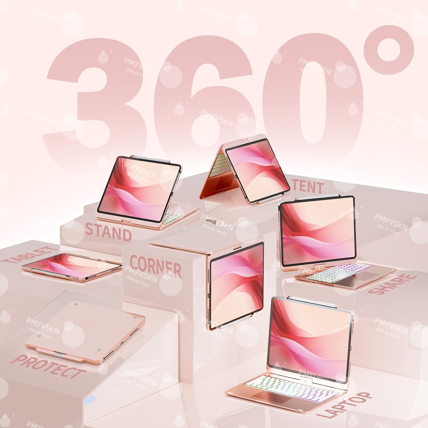 360 °   Casing Keyboard Ajaib  - Tablet Keyboard Case ulasan dan harga