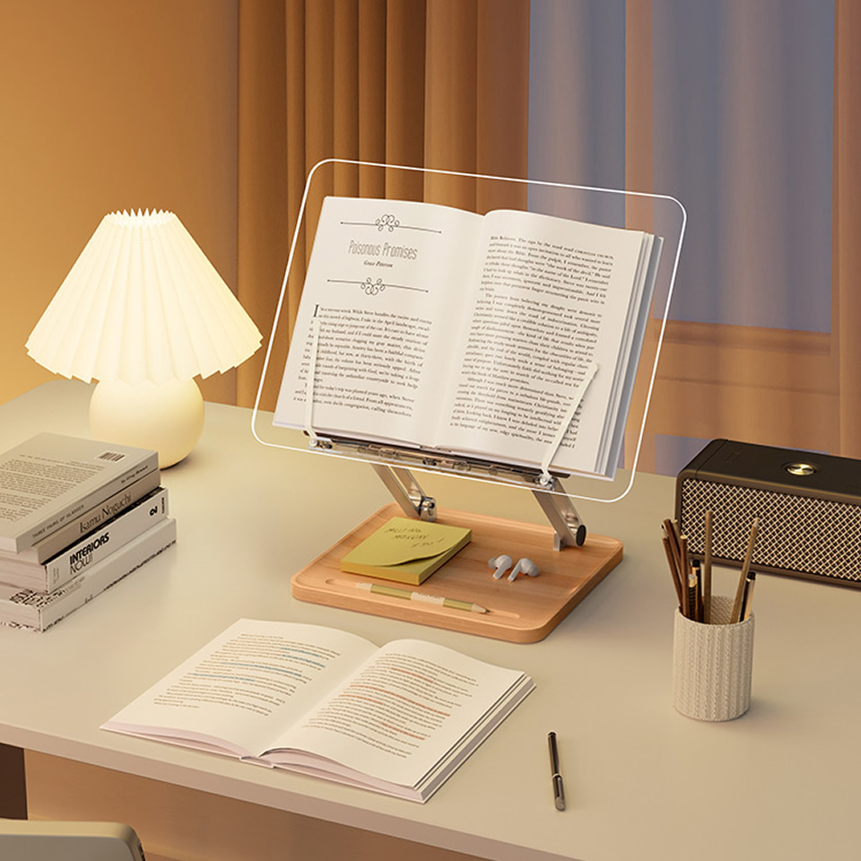 Stand Baca Kayu dengan Lampu A - Laptop Tablet Accessories ulasan dan harga