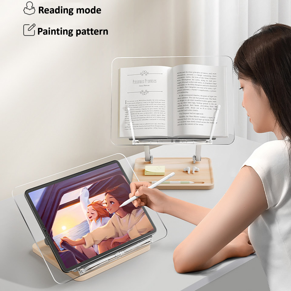 Stand Baca Kayu dengan Lampu A - Laptop Tablet Accessories ulasan dan harga