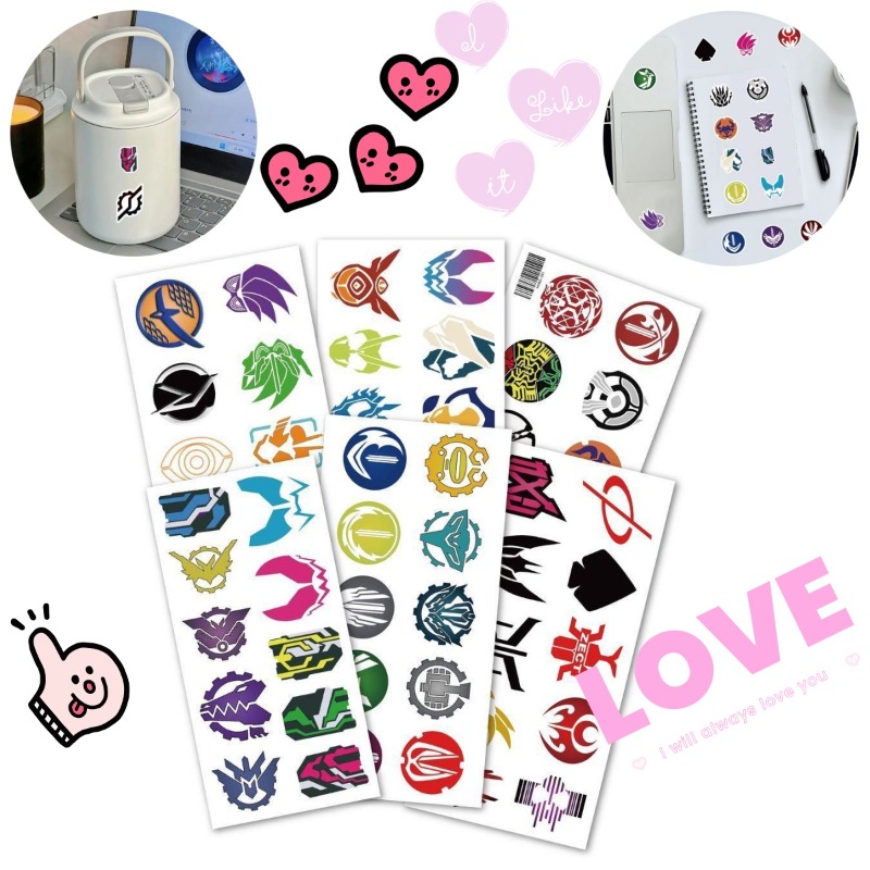 60 Lembar Stiker Logo Kamen Ri - Laptop Tablet Accessories ulasan dan harga